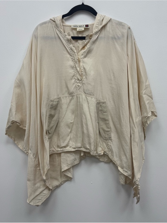 Zara Tops - Zara Surplus Hooded Poncho Top